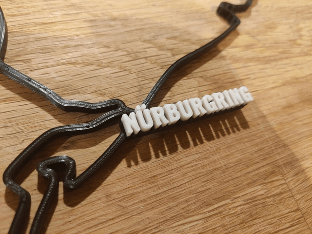 EXCLUSIVE NÜRBURGRING CIRCUIT TWO TONE WALL ART 3D Printed, F1, GT, Motorsport