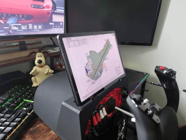 Honeycomb Alpha/Bravo Tablet/Phone Mount , Logitech/Saitek Yoke Flight Sim
